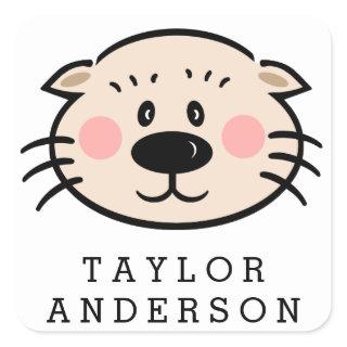 (click to change name) Ollie Square Sticker