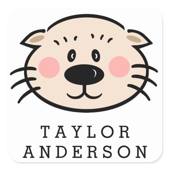 (click to change name) Ollie Square Sticker
