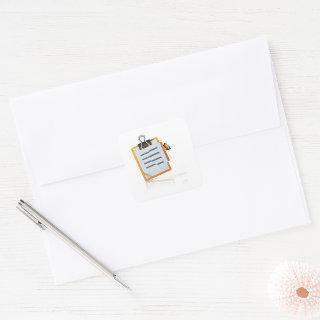 Clipboard With Lined Paper Stickers