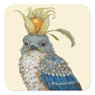 Clive the eastern bluebird chick stickers