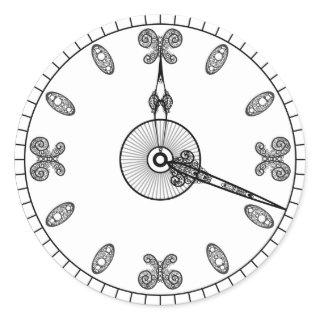 Clock Face Classic Round Sticker