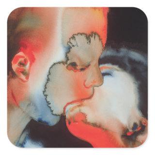 Close-up Kiss 1988 Square Sticker