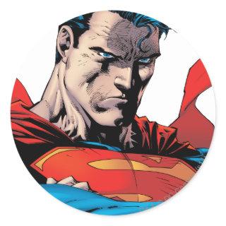 Close up to face classic round sticker