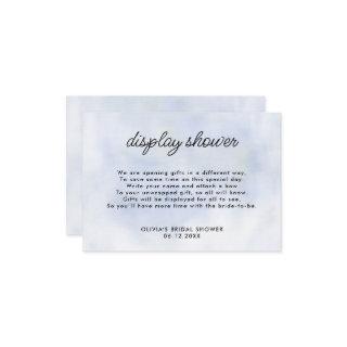 Cloud 9 Blue Display Bridal Shower Enclosure Card