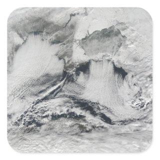 Cloud formation over the Black Sea Square Sticker