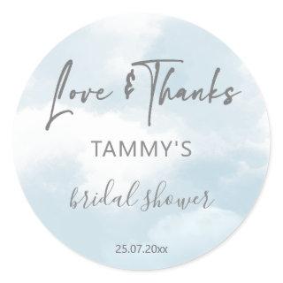 Cloud nine bridal shower favor gift classic round sticker