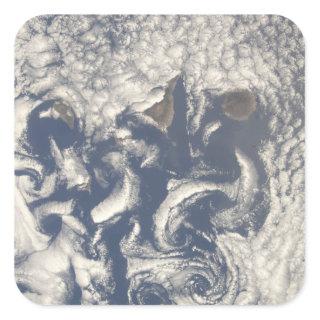 Cloud vortices in the area of the Canary Island Square Sticker