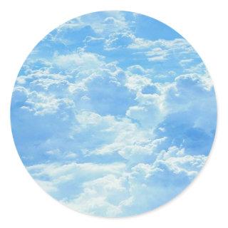 Clouds Classic Round Sticker