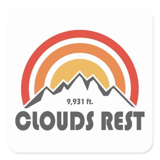 Clouds Rest Mountain Yosemite Square Sticker