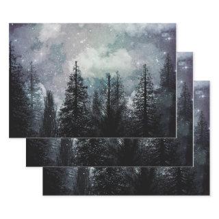 Cloudy Winter Pine Forest  Sheets