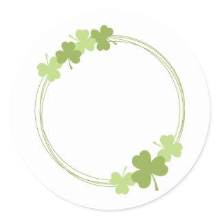 Clover Circle Classic Round Sticker