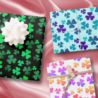 Clover Shamrock Retro Green Pink Blue Colorful Fun  Sheets