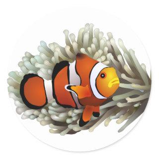 Clown Fish Classic Round Sticker