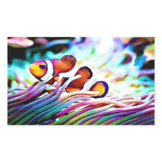 Clown Fish Peeking out at you Stickers