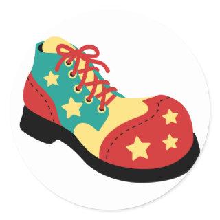Clown Shoe Classic Round Sticker