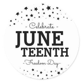 Cluster of Stars | Juneteenth Black & White Theme Classic Round Sticker