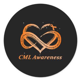 CML Warrior I'm Fine Chronic Myeloid Leukemia Awar Classic Round Sticker