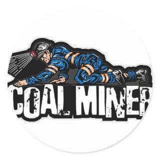 COAL MINER CLASSIC ROUND STICKER