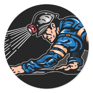 coal miner classic round sticker