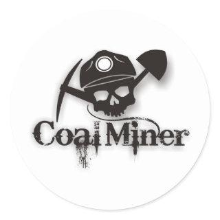 coal miner classic round sticker