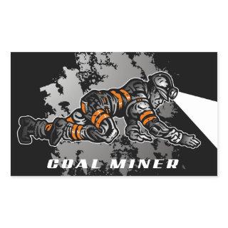 COAL MINER RECTANGULAR STICKER