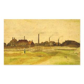 Coalmine in the Borinage by Vincent van Gogh Rectangular Sticker