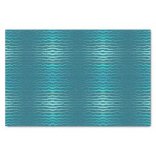 Coastal Beach Salty Turquoise Wave Abstract Design Tissue Paper