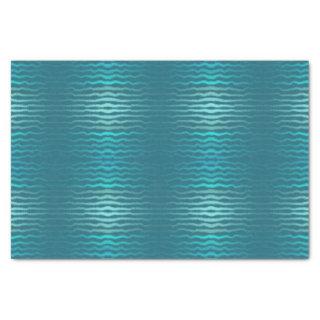 Coastal Beach Salty Turquoise Wave Abstract Design Tissue Paper
