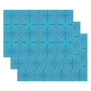 Coastal Beach Salty Waves Pattern On Turquoise   Sheets