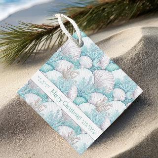 Coastal Seashell & Coral Pattern#3 ID1009 Favor Tags