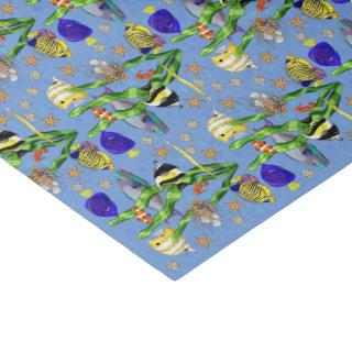 Coastal tropical fish  tissue paper