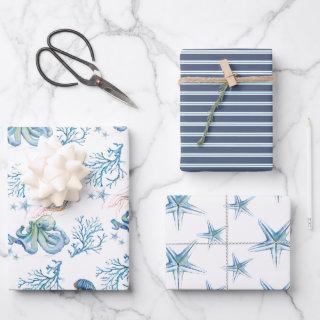 Coastal Under The Sea Watercolor  Sheets