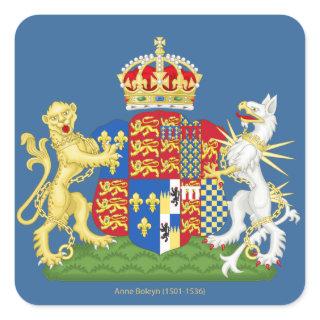 Coat of Arms Anne Boleyn Square Sticker