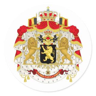 Coat of Arms of Belgium Classic Round Sticker