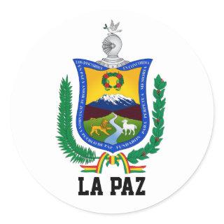 Coat of Arms of La Paz, Bolivia Classic Round Sticker