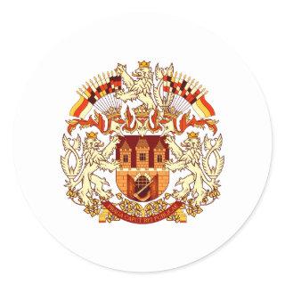 Coat of Arms of Prague Classic Round Sticker
