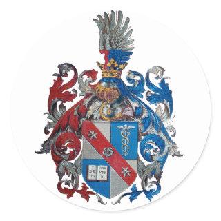 Coat of Arms of the Ludwig Von Mises Family Classic Round Sticker