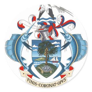 Coat of arms of the Seychelles Classic Round Sticker