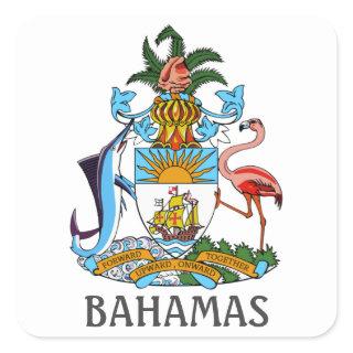 Coat of arms - the Bahamas Square Sticker