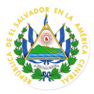 Coats of arms of El Salvador Flags of the World Classic Round Sticker