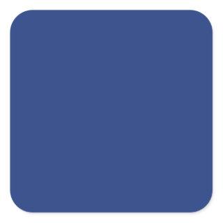 Cobalt Dark Blue Solid Trend Color Background Square Sticker