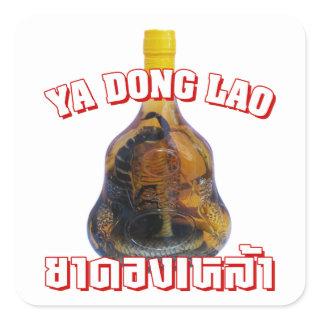 Cobra Snake Vs Scorpion Whiskey ... Yadong Lao Square Sticker