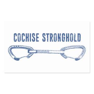 Cochise Stronghold Arizona Climbing Quickdraw Rectangular Sticker