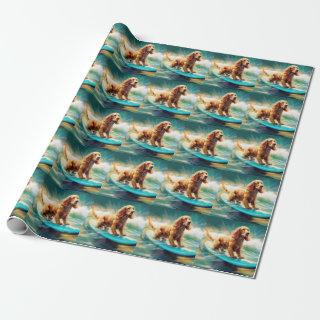 Cocker Spaniel Beach Surfing Painting