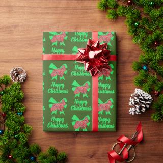 Cocker Spaniel Christmas Dog & Green Bow Green