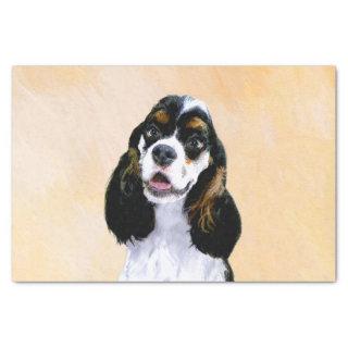 Cocker Spaniel (Parti) Painting - Original Dog Art Tissue Paper