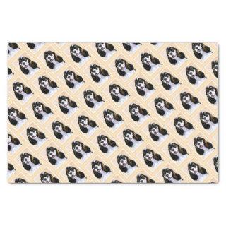 Cocker Spaniel (Parti) Painting - Original Dog Art Tissue Paper