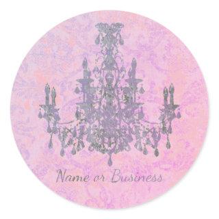 Coco Chandelier - CHANGE COLOR / SHAPE / SIZE Classic Round Sticker