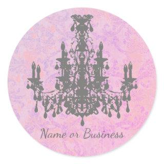Coco Chandelier - CHANGE COLOR / SHAPE / SIZE Classic Round Sticker