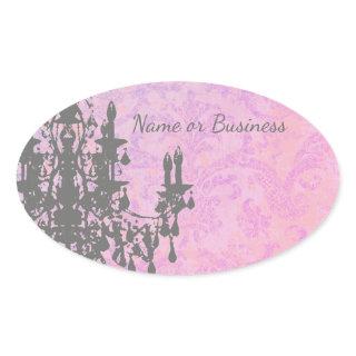 Coco Chandelier - CHANGE COLOR / SHAPE / SIZE Oval Sticker
